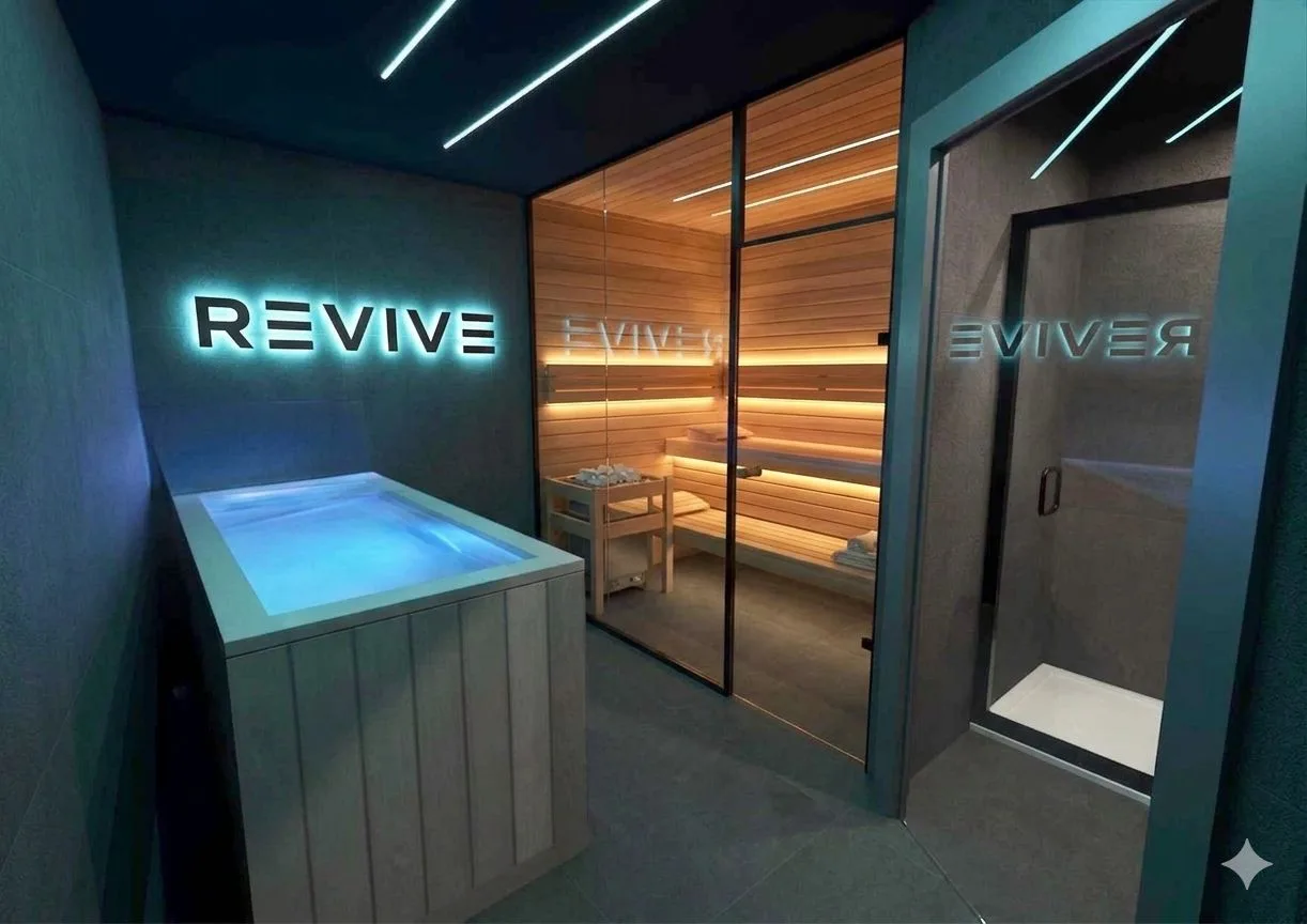REVIVE recovery suite — sauna and cold plunge